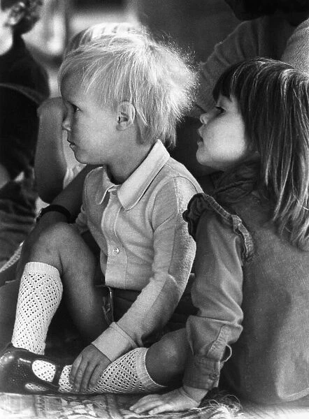 Nursery Children, Alexandra Holby & Harriet Butler, playing, September 1978