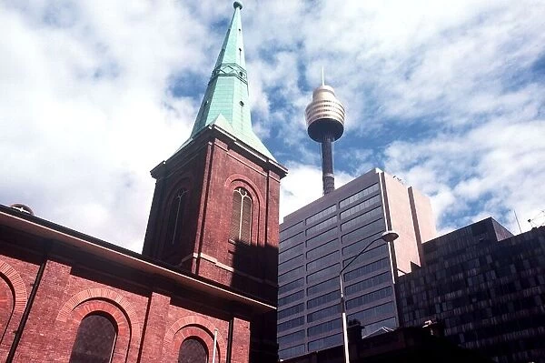 Old and new architecture in central Sydney, Australia circa 1995