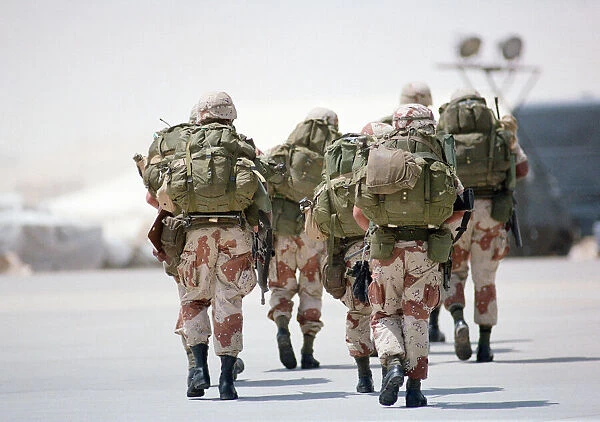 Operation Desert Shield, US Military forces at Dhahran Airbase, Saudi Arabia, August 1990