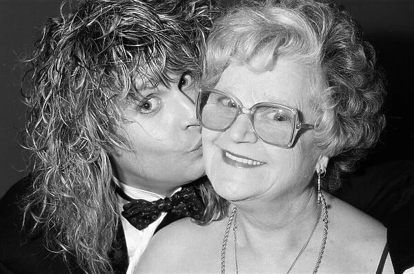 Ozzy Osbourne with his mother, Lilian. 23rd February 1986