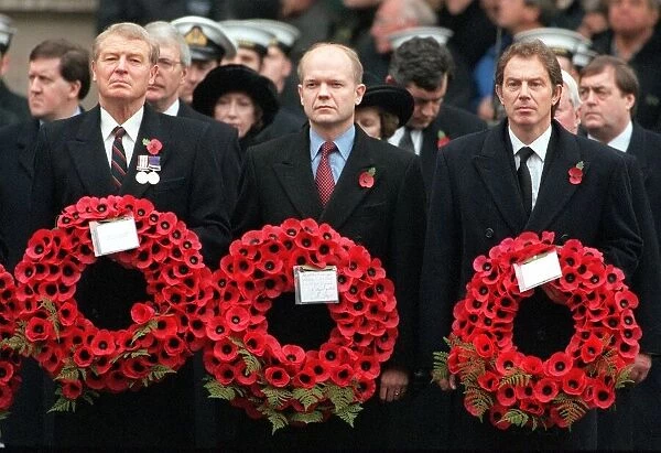 The three party leaders in November 1998, Paddy Ashdown William Hague