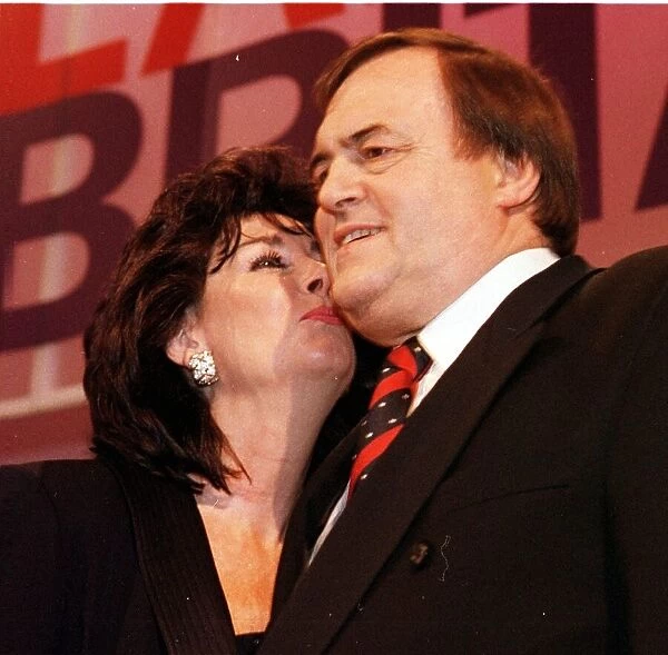 Pauline and John Prescott at the end of the 1998 Labour Party Conference
