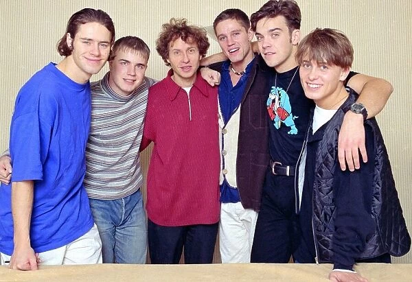 Pop group Take That pose for a group photograph. September 1993