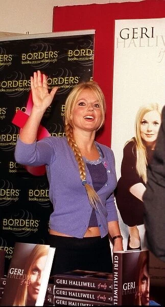 Pop singer Geri Halliwell singer at the launch of new book in Glasgow October 1999