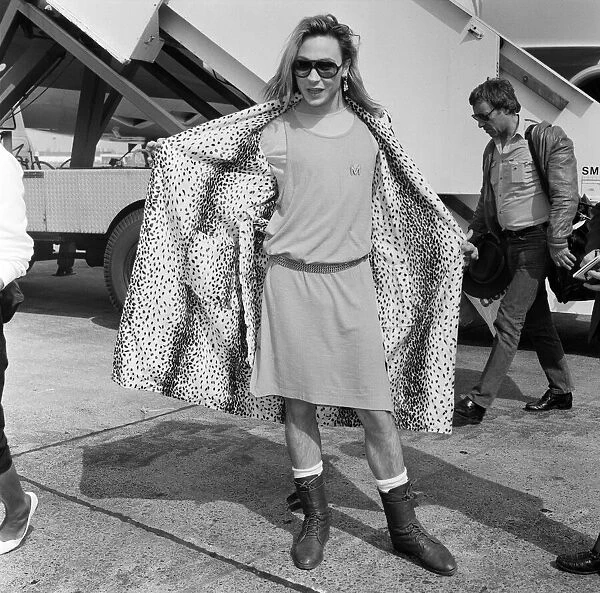 Pop star Marilyn at Heathrow Airport. 14th april 1984