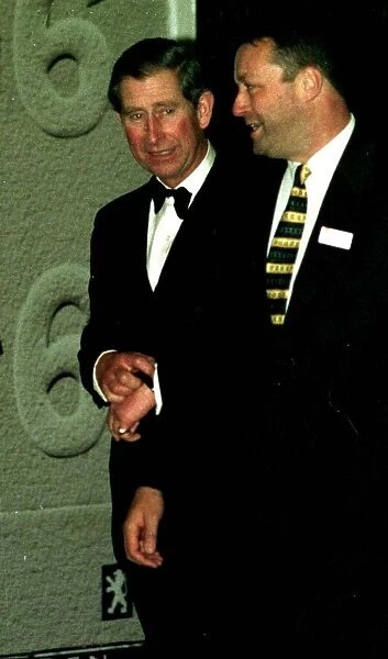 Prince Charles arrives at Hampton Court Station 1998 as he arrives in the evening