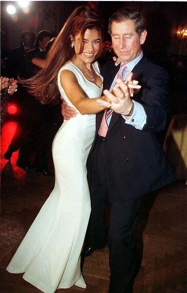 Prince Charles dances with Zulemita Menem, daughter of Argentine president Carlos Menem