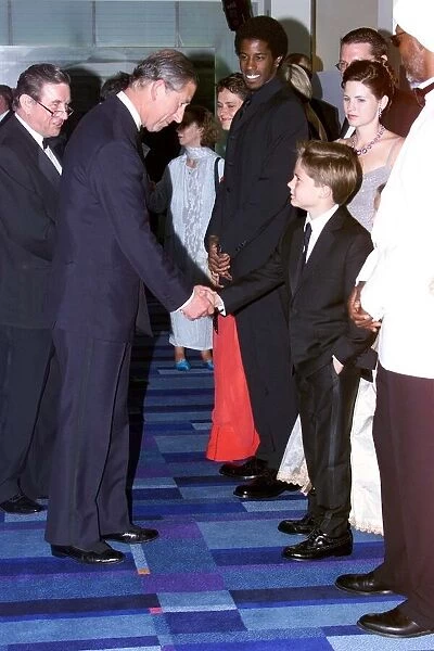 Prince Charles meets the child star Jake Lloyd of the film '