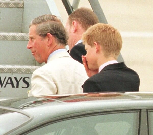 Prince Charles and Prince Harry leave Heathrow for Greece to join Camilla Parker-Bowles