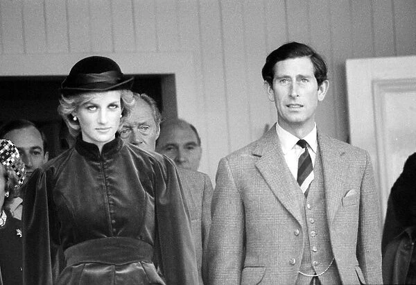 Prince Charles and Princess Diana during the annual Braemar Highland Games