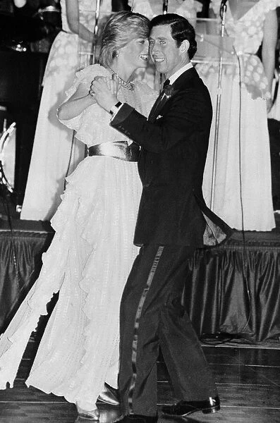 Prince Charles & Princess Diana dancing at Wentworth Hotel for the Sydney Charity Ball