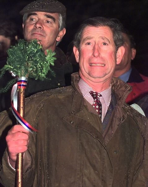 Prince Charles in Slovenia watching abseiling in November 1998 Demonstration