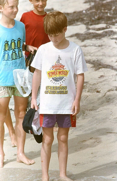 Prince Harry on holiday in Nevis. January 1993