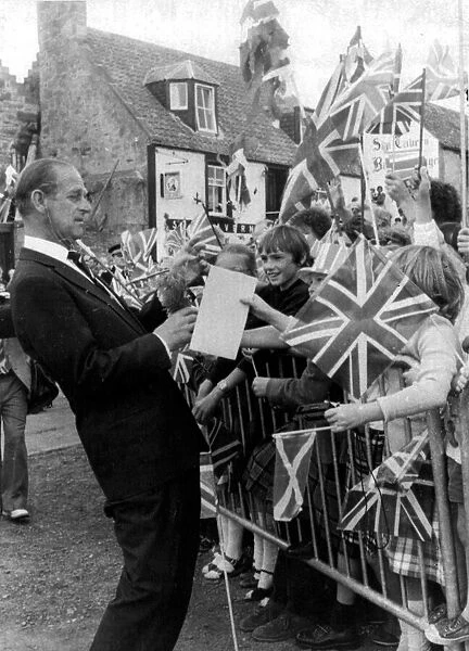 Prince Philip receives a birthday card on behalf of Princess Diana - 1 July 1982