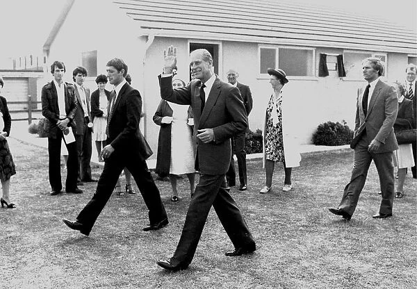 Prince Philip visiting and opening Bracklesham Bay FC changing rooms - 30 July 1982