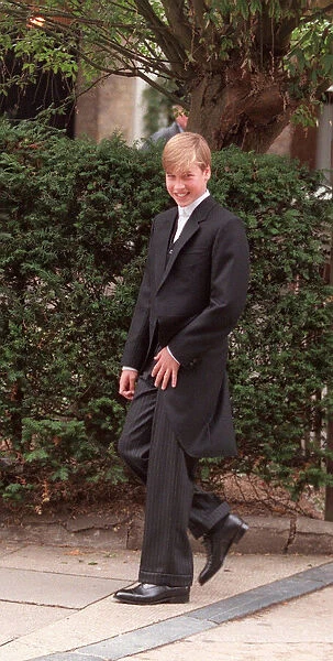 Prince William in Eton uniform on his first day