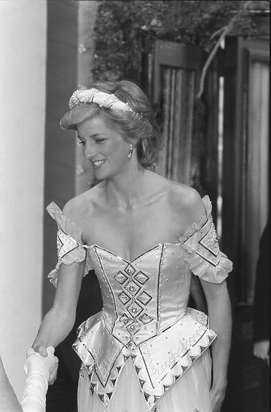 Princess Diana arrives at the Royal Opera House for the Royal Charity Premiere of Ivan