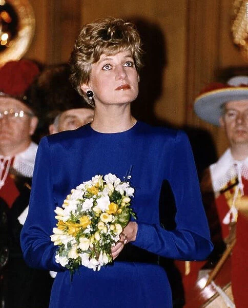 Princess Diana attends a ROSPA reception at the Guildhall in London