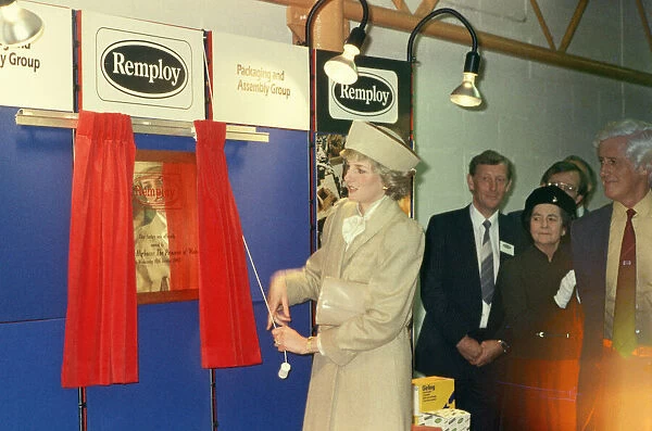 Princess Diana meets and greets the staff of Remploy in Coventry, West Midlands