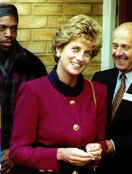 Princess Diana pictured during a visit to the Hulme Centre in Manchester
