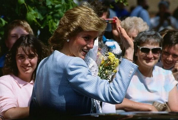 Princess Diana, Princess of Wales on a visit to Scotland. 26th May 1989