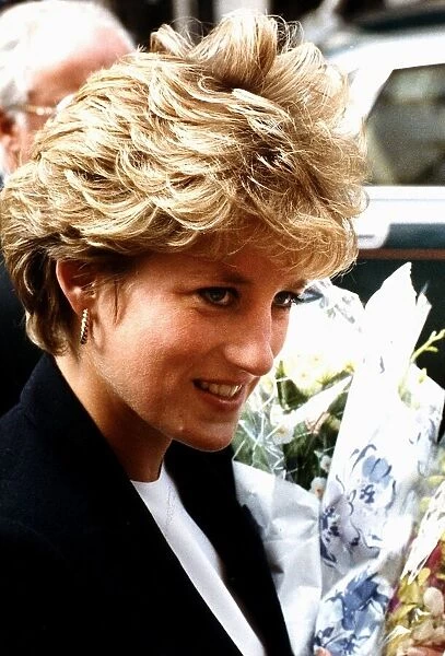 Princess Diana the Princess of Wales visiting the Connection project for young homeless
