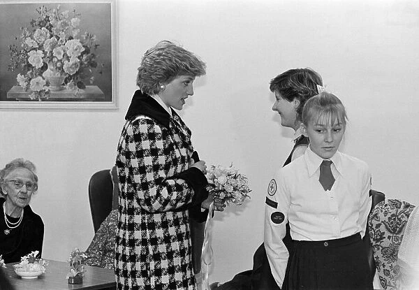 Princess Diana, Princess of Wales visits Red Cross, Middlesbrough. 18th March 1987