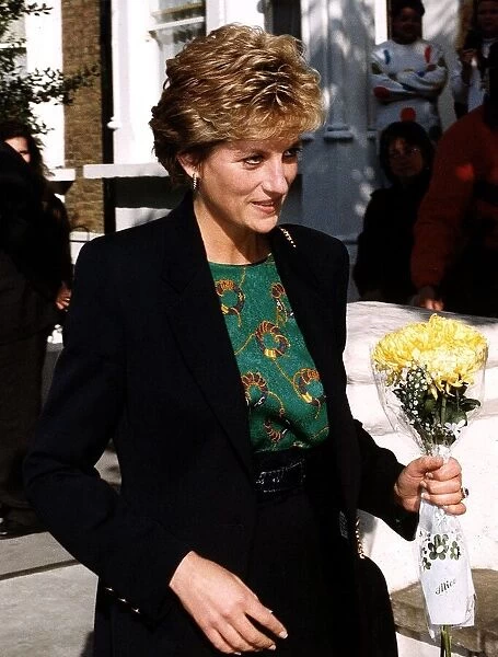 Princess Diana visiting centre point chairity. October 1993