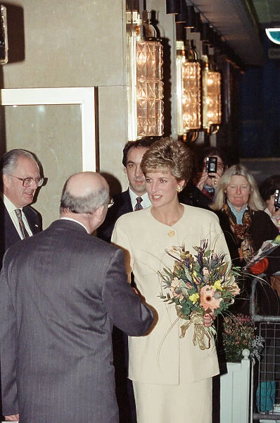 The Princess of Wales, Princess Diana, attends the Help the Aged Tunstall Golden Awards