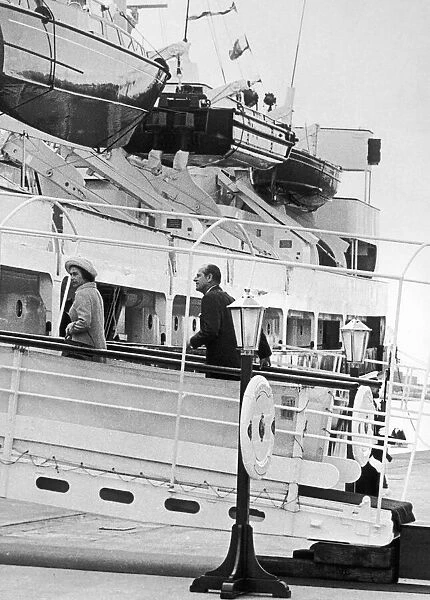 The Queen and The Duke of Edinburgh seen here returning to the Royal Yacht Britannia at