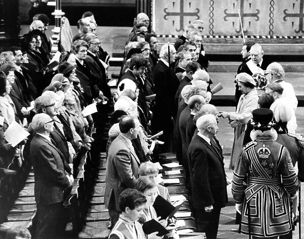 Queen Elizabeth II during the Maundy Money Ceremony at Carlisle Cathedral - The Queen