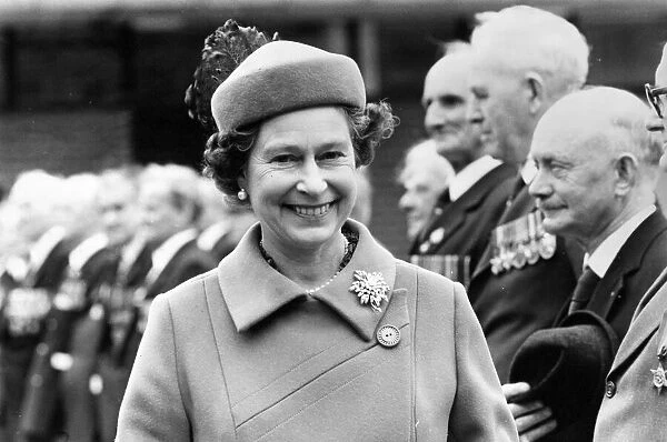 Queen Elizabeth II and Prince Philip visit Imphal Barracks in York 16th May 1983