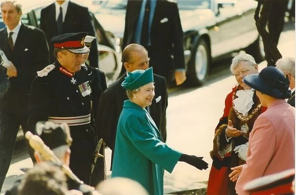 Queen Elizabeth II and Prince Philip visit the North East 18 May 1993 - The Queen arrives