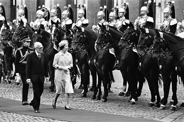 Queen Elizabeth II state visit to Rome, Italy. 17th October 1980