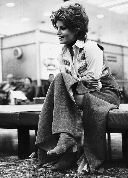 Raquel Welch actress at Heathrow Airport -January 1970
