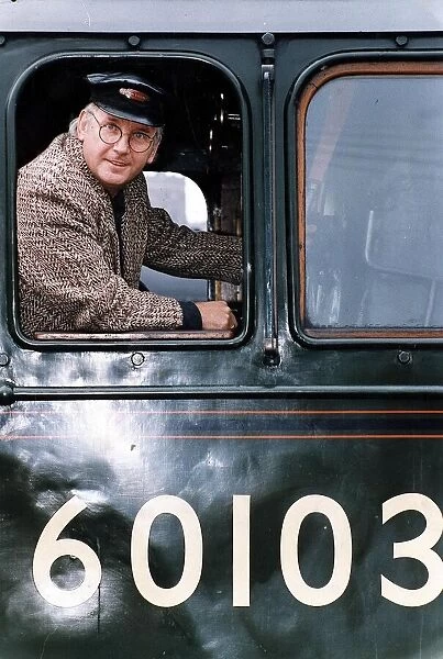 redbutton Pete Waterman inside the Flying Scotsman which he recently bought