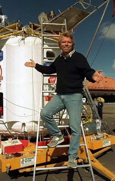 Richard Branson makes final preparation for his around the world balloon flight