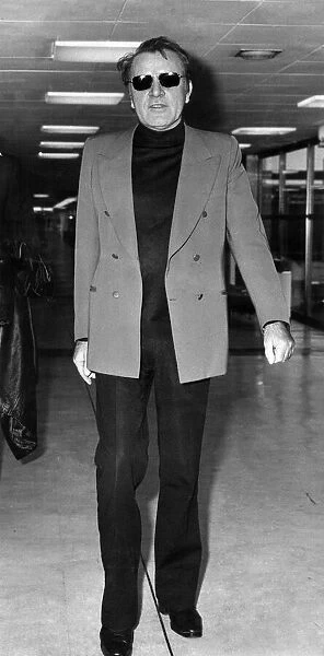 Richard Burton photographed at Heathrow Airport December 1973