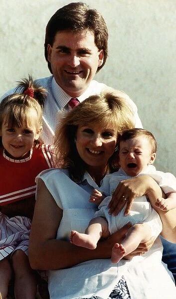 Richard Keays TV Presenter with his wife and children