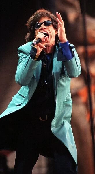 Rolling Stones: Mick Jagger on stage at Murrayfield stadium in Edinburgh