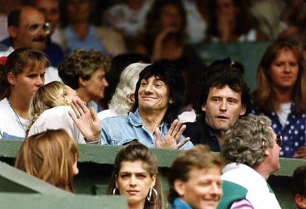 Ronnie Wood of the Rolling Stones with Jimmy White at Wimbledon 27th June 1992