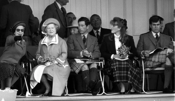 Royal family at the races Queen Elizabeth II, the Queen Mother Prince Charles