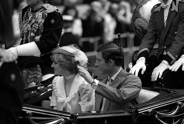 Royal Wedding of Prince Charles and Diana: the Royal couple head off for their extended