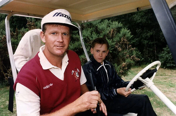 Sandy Lyle Professional golfer with David Evans