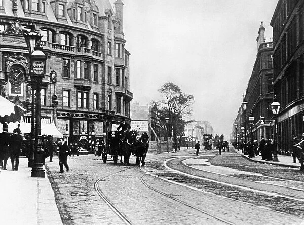Sauchiehall Street, Charing Cross, Glasgow. circa 1890