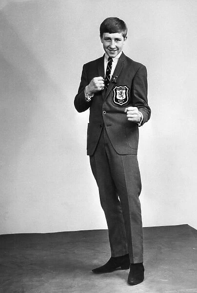 Scottish Lightweight boxer Ken Buchanan poses for the camera before competing in the 1965