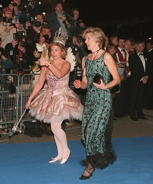 Selina Scott TV Presenter arrives dressed in 1920s style dress at the 50th Birthday