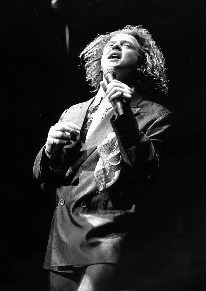 Simply Red singer Mick Hucknell in concert at the NEC Arena, Birmingham