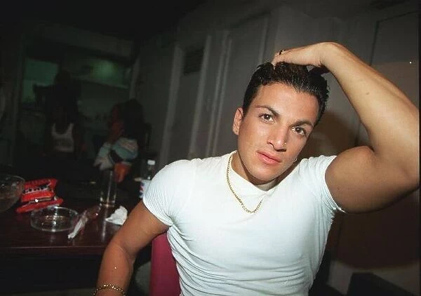 Singer Peter Andre during his tour of Greece October 1997
