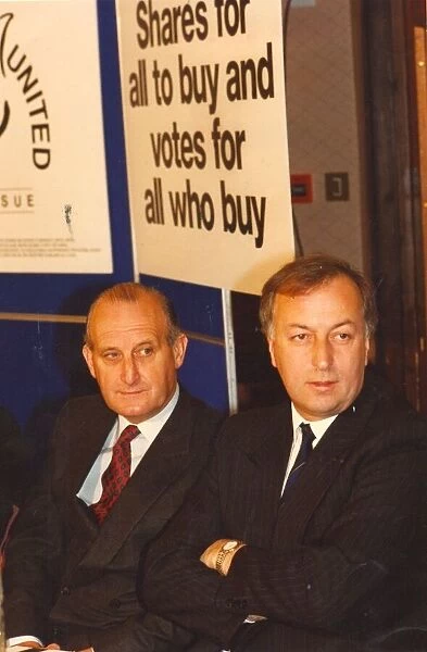 Sir John Hall with Russell Cushing - Newcastle United takeover Circa November 1991